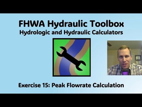 FHWA Hydraulic Toolbox Exercise 15 - Peak Flowrate Calculation