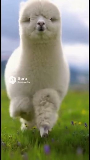 Baby Alpaca Running in Slow Motion 🦙💨💗 #Alpaca #CuteAnimals #FarmAnimals #BabyAnimals #Wholesome