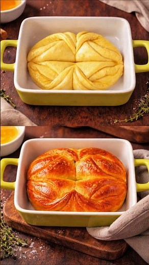 This Homemade Bread Melts in Your Mouth 😍 Easy, Beautiful & No Kneading! #breadrecipe #baking