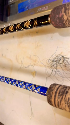 Some bad ass Custom Rods getting dialed & locked in before its final coats, The RodFather Way🎣‼️🔥