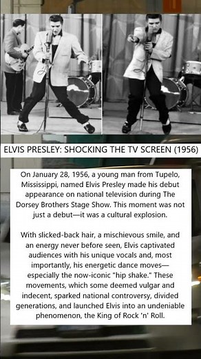 Elvis Presley’s First TV Appearance (1956)