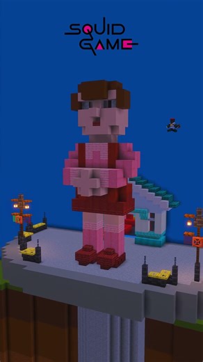 Building SQUID GAME JUMP ROPE GAME in Minecraft 〇△□