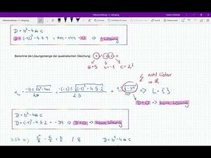 Diskriminante einer quadratische Funktion