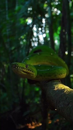 A Large Snake in Amazon Rainforest