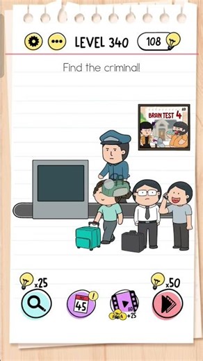 Brain test level 340 solution