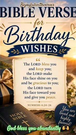 "Bible Verse for Birthday wishes 💐"Numbers 6:24-26 #birthdaywishes #bibleverse #ytshorts #shortsfeed