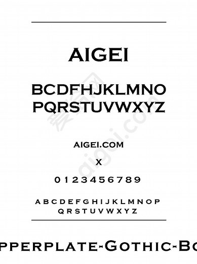 Copperplate-Gothic-Bold字体 - 字体_ttf素材 免费下载 - 爱给网