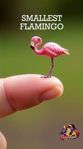 Cute Smallest Flamingo on my finger flamingo educational video