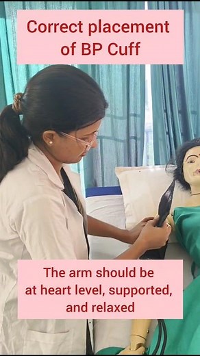 Correct BP cuff placement = Accurate reading! #NursingTips