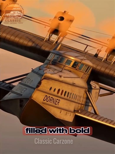 Close-up of the Dornier Do X, one of the most powerful aircraft ever built in its era. Featured in Popular Science Monthly, October 1929, the Do X was a breathtaking symbol of engineering ambition and aviation luxury. With its twelve roaring engines mounted across a massive high wing, this flying boat was designed to carry more passengers than any other aircraft of its time, offering an experience that resembled a floating palace in the sky. Only three examples were ever constructed, yet their s