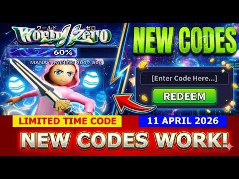 *NEW CODES April 11, 2026* World // Zero ⚔️ Anime RPG ROBLOX | LIMITED CODES TIME