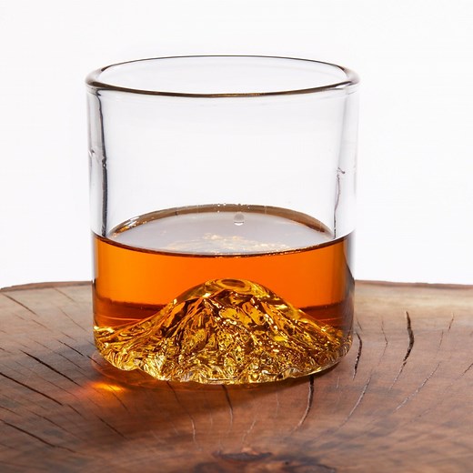 The Mt. Rainier Tumbler | Handblown Mountain Whiskey Glass USA Made