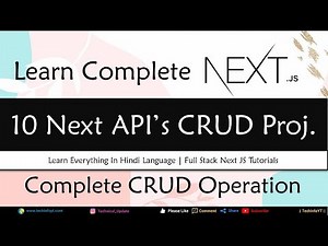 #10 Next APIs CRUD Operation | Create Read Update Delete operations | Learn Nextjs Basic to Advance