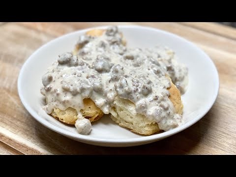 BISCUITS AND GRAVY RECIPE / Biscuits and Gravy, Breakfast Ideas, Breakfast recipes, Sausage Gravy