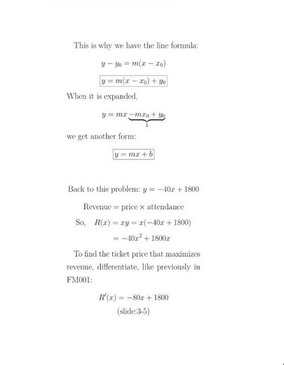 How to Make More Money - Revenue Optimization | Calculus 1 (FM002)