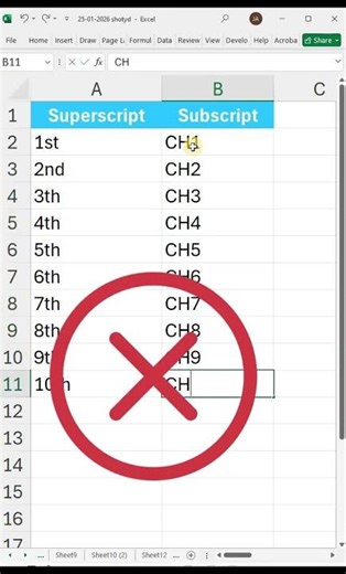 How to create superscript and subscript in excel👍 😱 #excel #office #spreadsheet