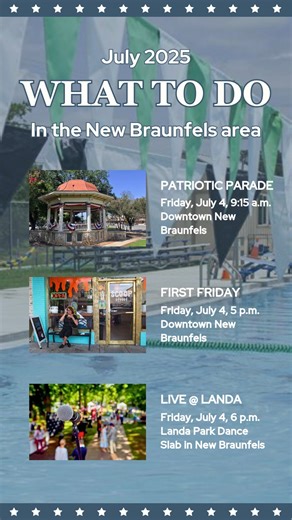 5.2K views · 19 reactions | July is here, and we have a full schedule of fun, local events to help you and your family plan the month! Find it at the link in the comments below. | New Braunfels Herald-Zeitung | Facebook