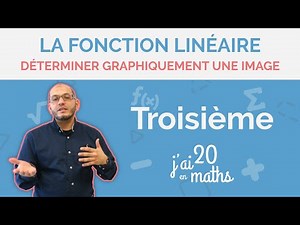 3ème - Fonction linéaire - Déterminer graphiquement une image | J'ai 20 en maths
