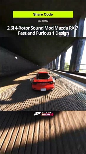 This RX-7 Sound Mod is a MUST HAVE in FH6!🤯 #forzahorizon6 #drift #mods