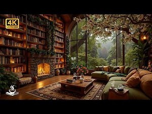 Spring Reverie Library Jazz with Lush Forest Glass | Deep Reading, Quiet Focus & Mindful Ease