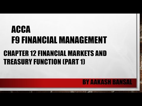 ACCA F9-Financial Management-FM-Chap 12 Financial Markets(Part 1)-Detailed Explanations with notes.