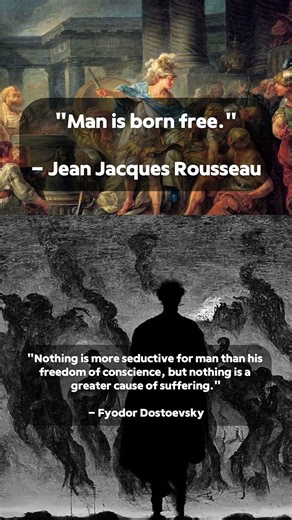 The Burden of Being Free: Rousseau’s Dream vs. Dostoevsky’s Reality #freedom #philosophy #dostoevsky