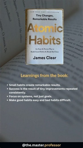 Atomic habits | #habits #growth #discipline #results #goals | ‪@The.master.professor‬