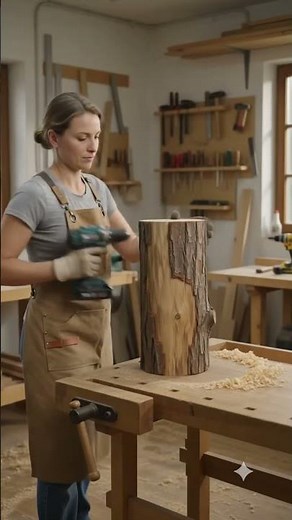 DIY Log Pendant Lamp – Glowing From the Inside