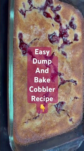 Super easy dump and bake fruit cobbler for any fruit! 🍎