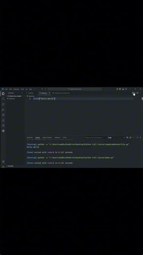 Run Your First Python Program in VS Code 🚀 #Shorts