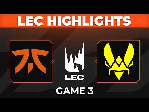 FNC vs VIT Game 3 Highlights | LEC 2026 Summer Split | Fnatic vs Team Vitality