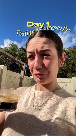 Day 1 of testing different Nespresso pods in Florida ☕️ Starting strong with this one #nespresso #coffeetiktok #dailycoffee #coffeereview #morningroutine @Nespresso @Nespresso USA