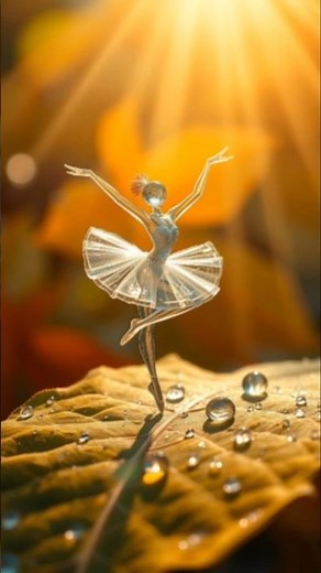 Dancing Dewdrop Ballerina | Nature’s Magical Moment #BallerinaDrop #NatureFantasy #DewdropDance