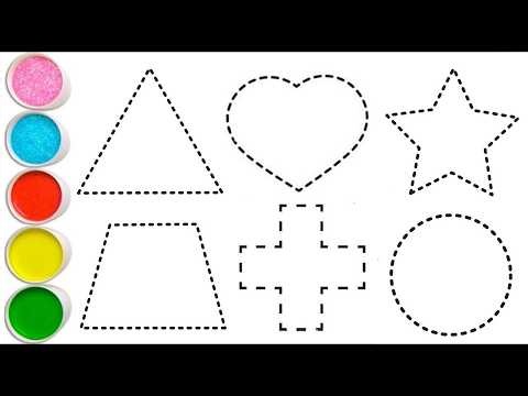 Learn 2D Shapes for Kids | Tracing and Coloring | Rhymes Collection | Writing Along Dotted Lines
