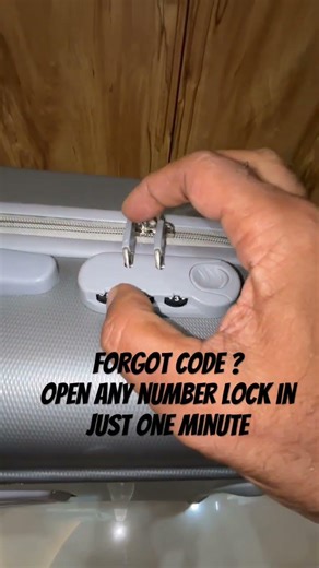 Forgot your suitcase lock code ? No worry, you can open it within a minute