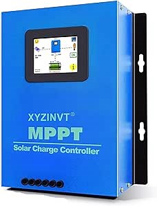 MPPT Solar Charge Controller 60A Max 170V Input Volt PV Solar Panel Controller Touch Screen LCD Display 12V/24V/48V Auto Identify 36V Manual Setting (MPPT-60A)