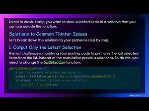 How to Handle Multiple Selections in Tkinter Listbox and Fix Application Not Responding Error