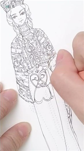 Fashion History: Byzantine Splendor in Every Detail #FashionSketch #Shorts #MKLAVFashionCourse