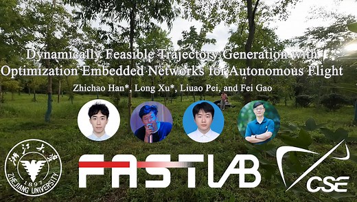 Dynamically Feasible Trajectory Generation with Optimization Embedded Networks