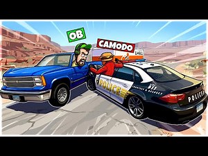 Large Heist Leads to INSANE Police Chase in The Canyon in BeamNG Drive!