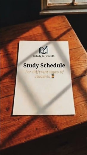Study ScheduleFor different types of students #studentlife #motivation #study #studymotivation #neet