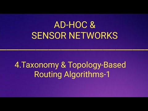 Taxonomy&Topology Based Routing Algorithm-Proactive:DSDV|L-4|AD-HOC|ADSN||jntuh r-18||Unit-1