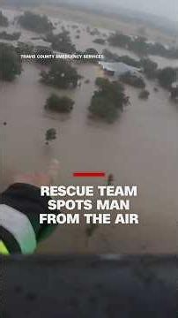 Rescue team spots man from the air