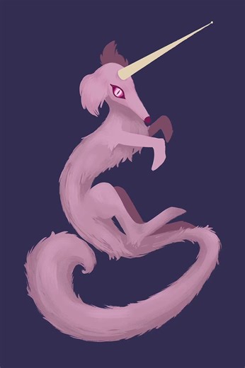 what is this thing. he infects my computer. he is in my brain. lurking. #speedpaint #borzoi #unicorn