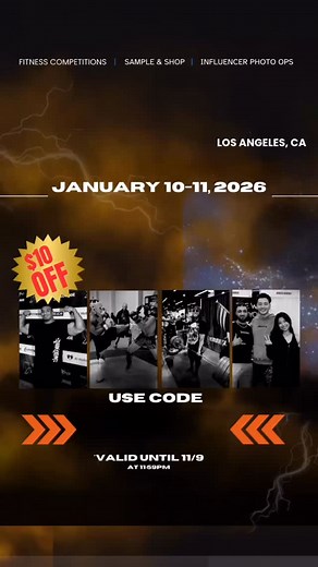🔥 FLASH SALE ALERT! 🔥 $10 OFF LA FitExpo tickets happening NOW! 🎟️ Use code GAINS10 at checkout! Offer valid until 11/9 💪 Don’t wait… tickets are going fast! ⏳ 👉 Tap the link in bio and grab yours today! TheFitExpo.com #LAFitExpo #TheFitExpo #FitnessEvent #FitFam #GymLife #FitnessMotivation #FlashSale | TheFitExpo