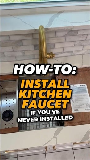HOW-TO: 🔧 Learn how to install a new kitchen faucet!💦🔧 #kitchenhacks #diyproject #easytutorial