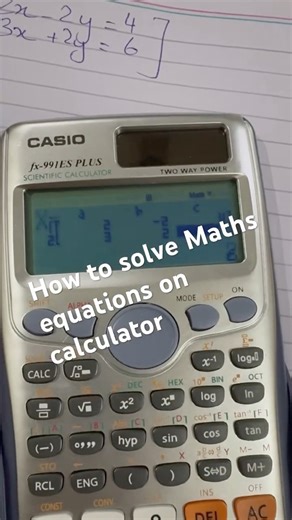 How to solve maths equations on calculator 🫰🏻 easy peasy #maths #linearequations #examspreparation