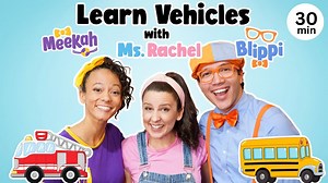 Blippi & Ms Rachel Learn Vehicles - Wheels on the Bus - Videos for Kids - Tractor, Car, Truck More #new #challenge #funny #fun | Ms Rachel - Toddler Learning Videos
