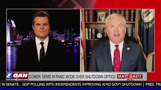 Congressman Comer joined Matt Gaetz on One America News Network to emphasize the urgent need to reopen the federal government and end the ongoing shutdown. He stressed that this reckless Democrat-led shutdown is jeopardizing the safety, prosperity, and livelihoods of millions of Americans. | Congressman James Comer
