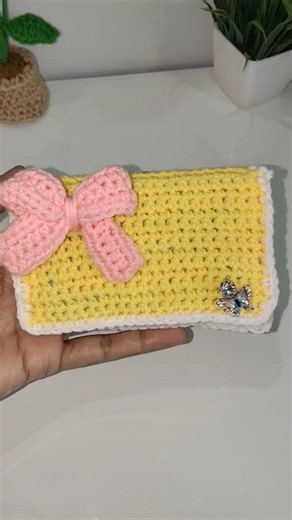 Easiest way to crochet wallet 🎀| Cute Mini Wallet Tutorial for Beginners #crochet#beginners #wallet